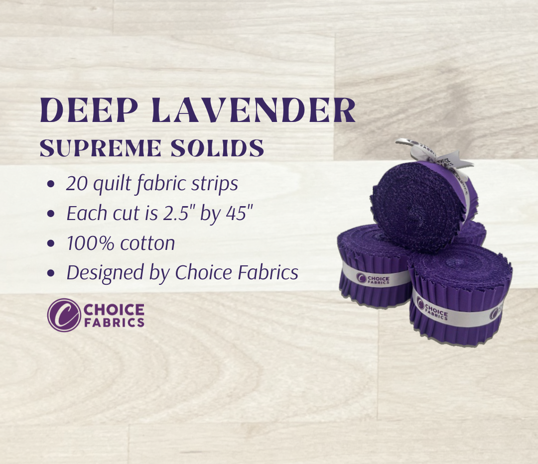 Purple Supreme Solids - 2.5" Roll - Deep Lavender (20 cuts)