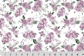 Snow Garden Bouquet Quilting Cuddle minky fabric by Shannon