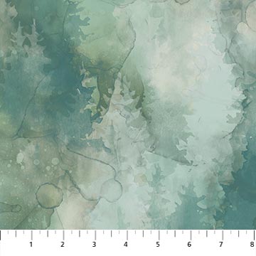 Northcott Whispering Pines DP23753-62 celadon digital print cotton