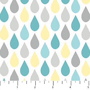 Northcott Once Upon a Cloud F21921-10 white cotton flannel