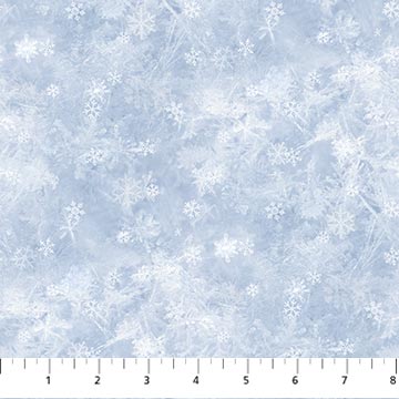 Northcott Little Donkey's Christmas blue snowflake texture