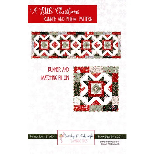 A Little Christmas runner and pillow sewing pattern by Riley Blake