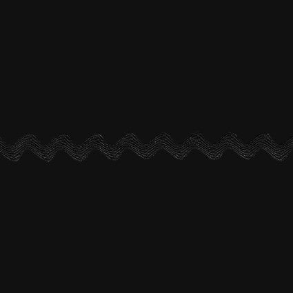Black polyester ric rac sewing trim 5/8 inch by the yard