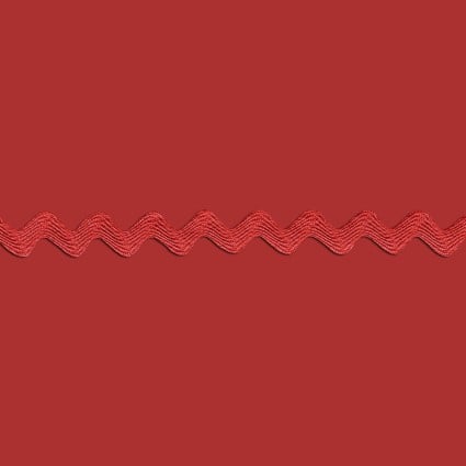 Red polyester ric rac sewing trim 5/8 inch by the yard