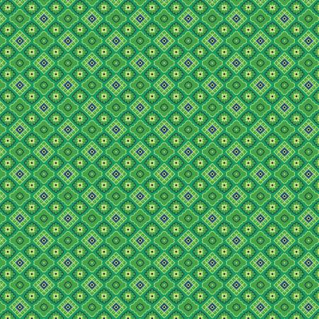 Green Fancy Tiles geometric quilting fabric by Marcus