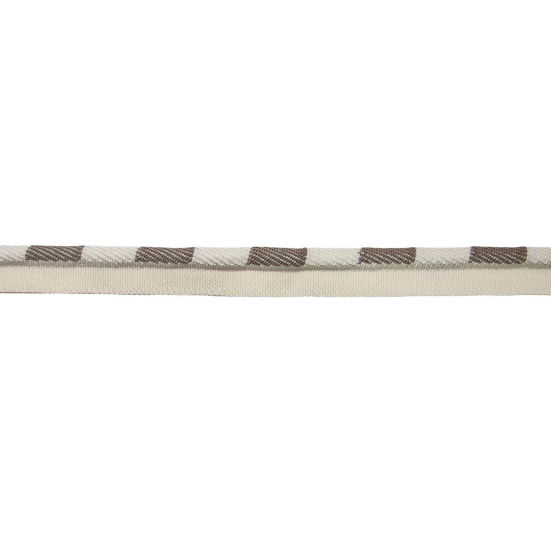 Teal & Cream Checkered Trim, 3/8-in X 25 Yards - Upholstery Welt Piping