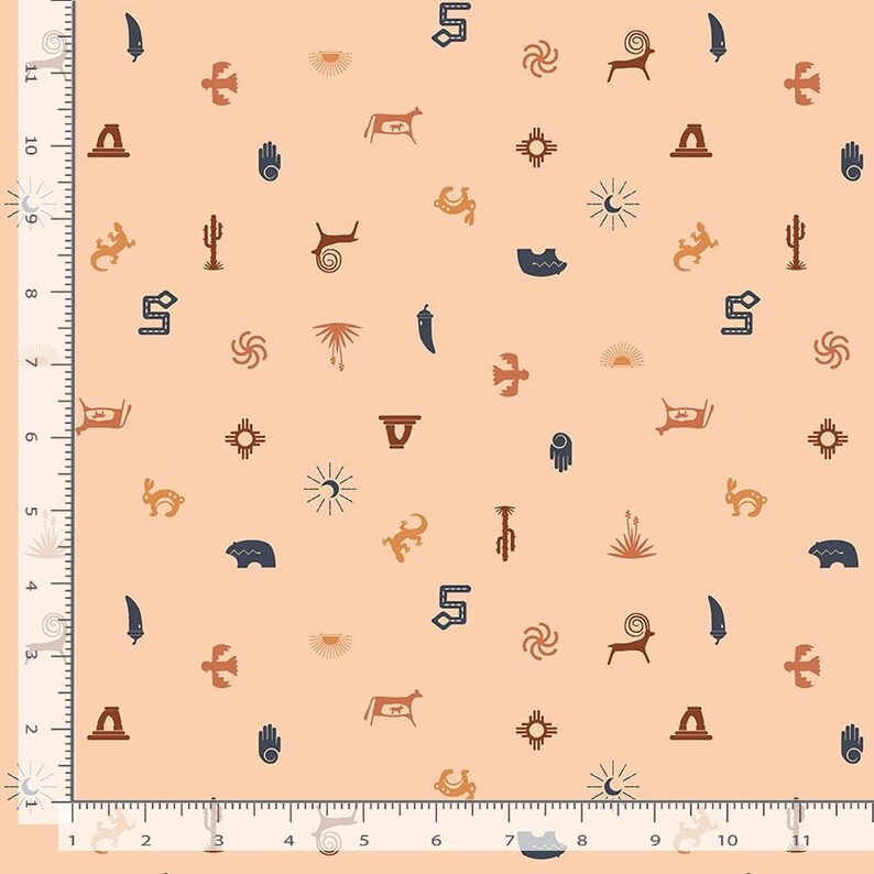 Dear Stella Full Moon southwest symbols quilting cotton