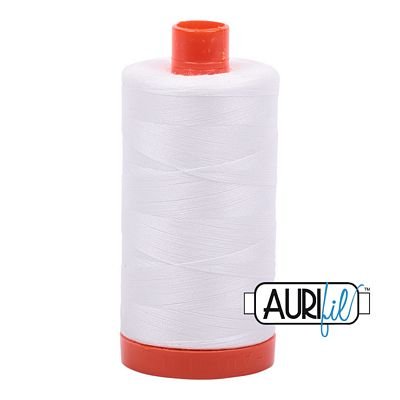 Aurifil 2021 Natural White 50wt cotton thread 1300m spool