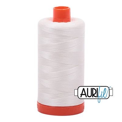 Aurifil 2026 Chalk 50wt cotton thread 1300m spool