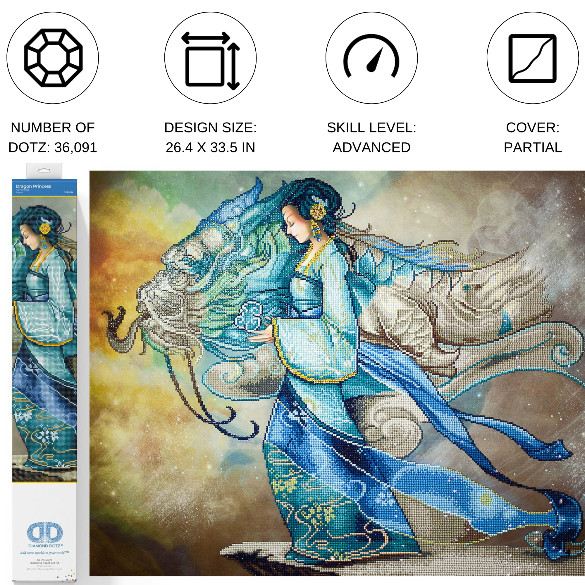 Diamond Dotz Dragon Princess - 33.5" x 26.4"