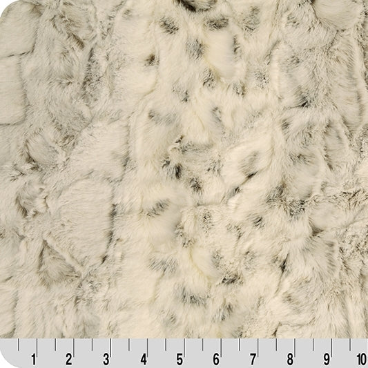 Natural/Taupe Luxe Cuddle Frost Lynx 58/60" Fabric Per Yard