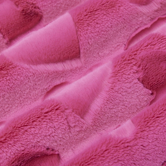 Fuchsia Luxe Cuddle Hearts 58/60" Fabric Per Yard