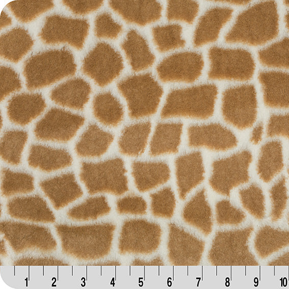 Natural/Tan Luxe Cuddle Giraffe 58/60" Fabric Per Yard