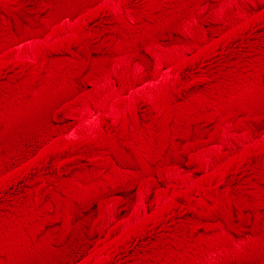 Scarlet Luxe Cuddle Snowflake 58/60" Fabric Per Yard