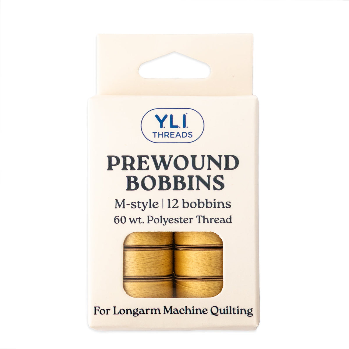 M-style Prewound Bobbins #518 - Light Gold Dozen