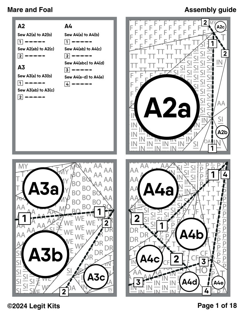 Mare & Foal Quilt Kit
