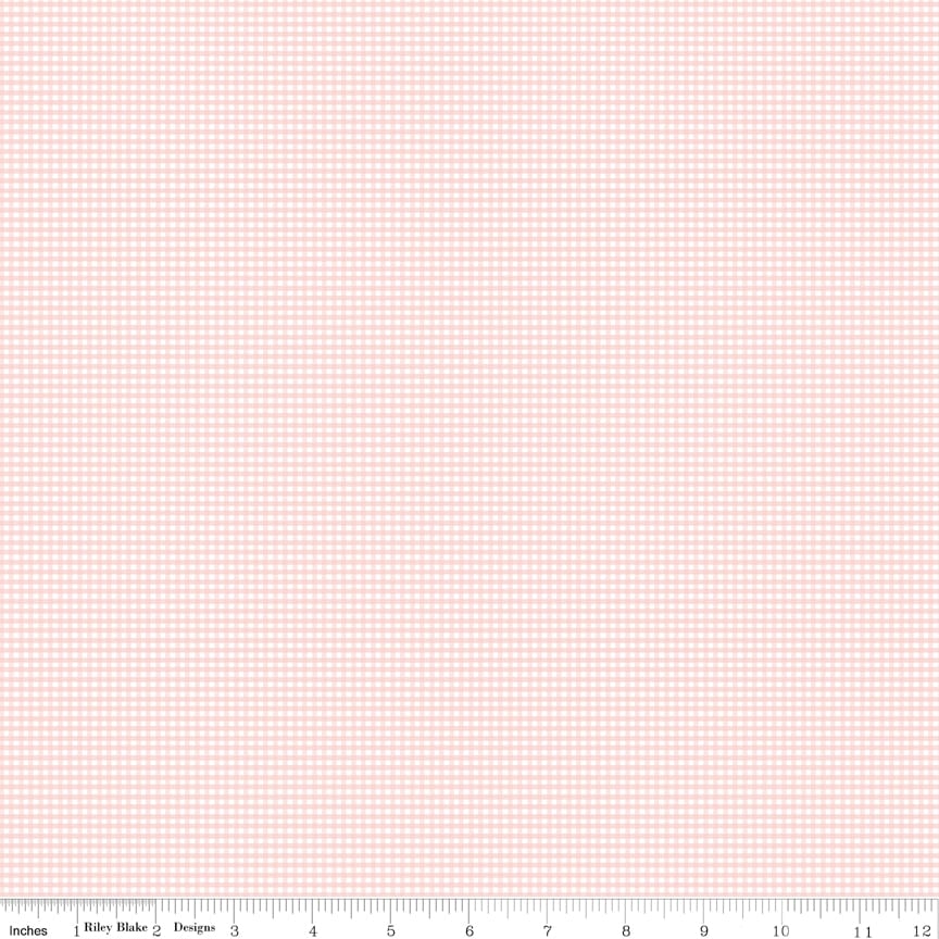 Micro Gingham Flannel Peony by Riley Blake