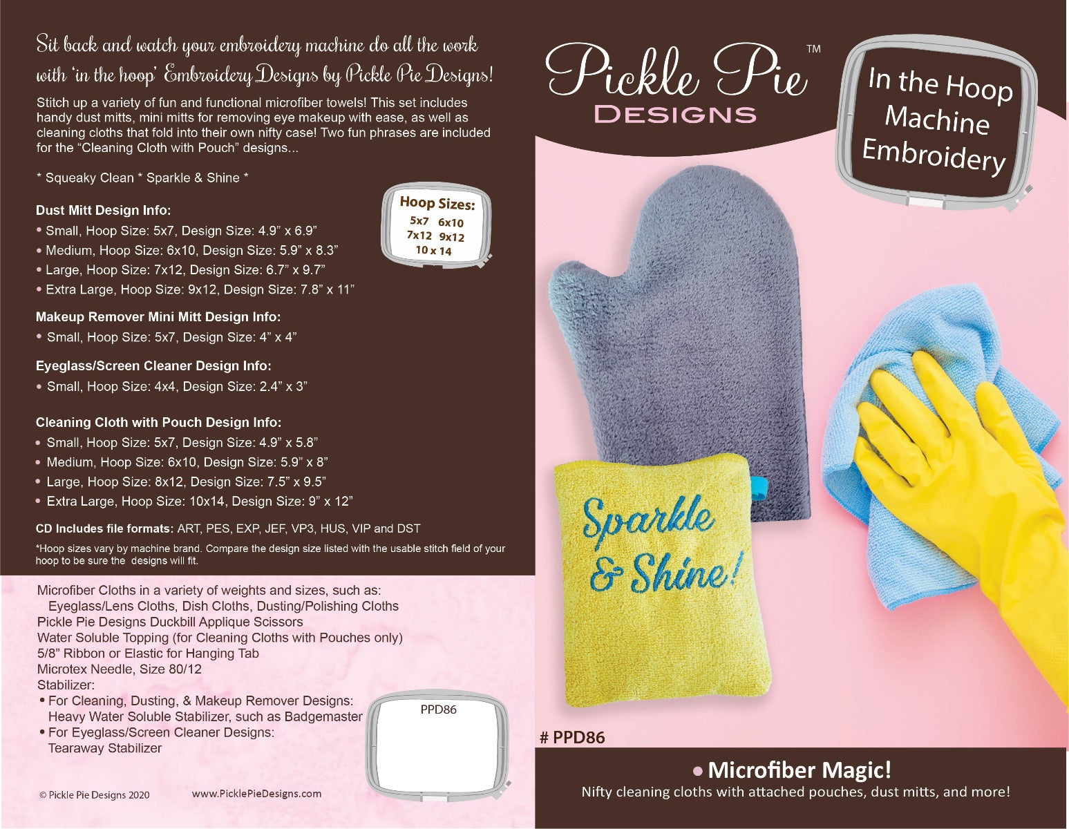 Microfiber Magic In the Hoop Embroidery Design Set