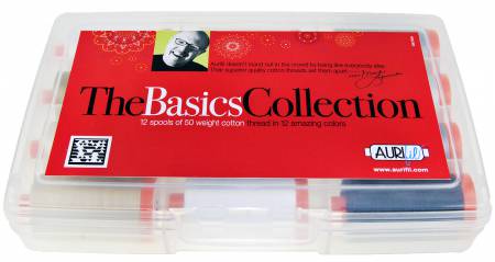 Aurifil Basics Collection by Mark Lipinski, 12 colour 50wt thread set