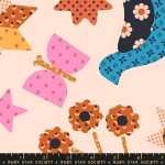 Ruby Star Meadow Star Peach quilting fabric by Moda