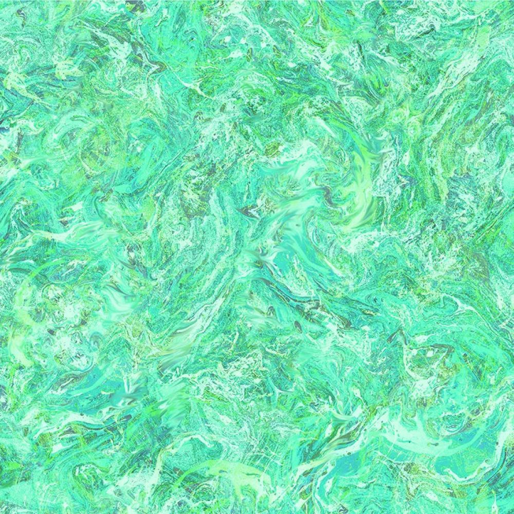 Eddies Eddies Seafoam Cotton 43"/44" Fabric Per Yard