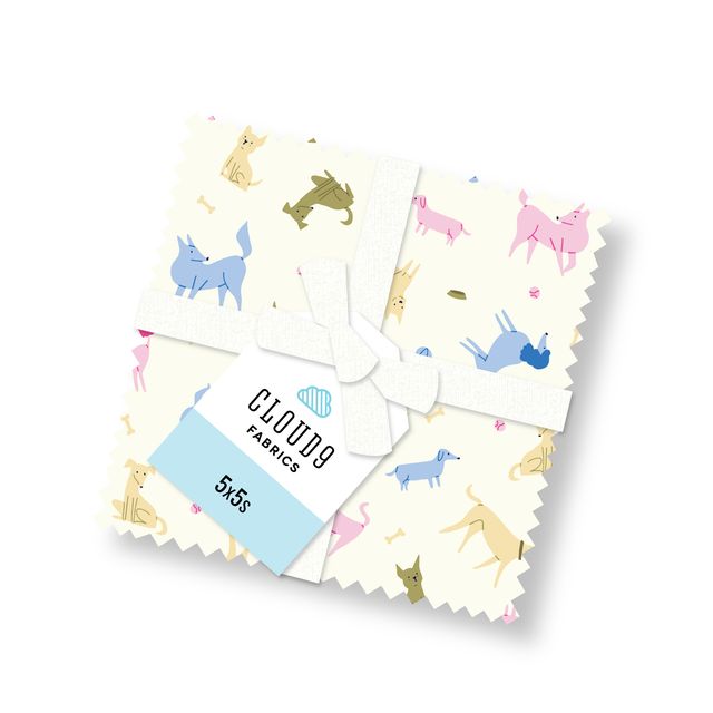 Playful Dogs 5x5 Squares - 42 Pieces