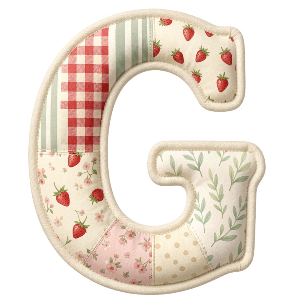 Strawberry Patchwork Fabric Panel 6