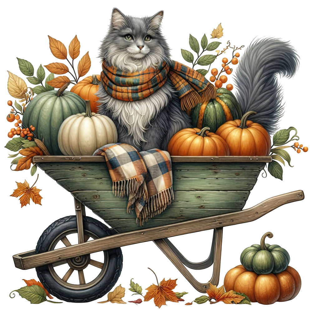 Autumn Cats Fabric Panel 74