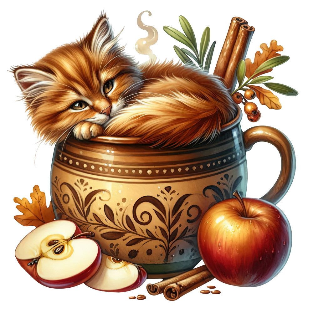 Autumn Cats Fabric Panel 58