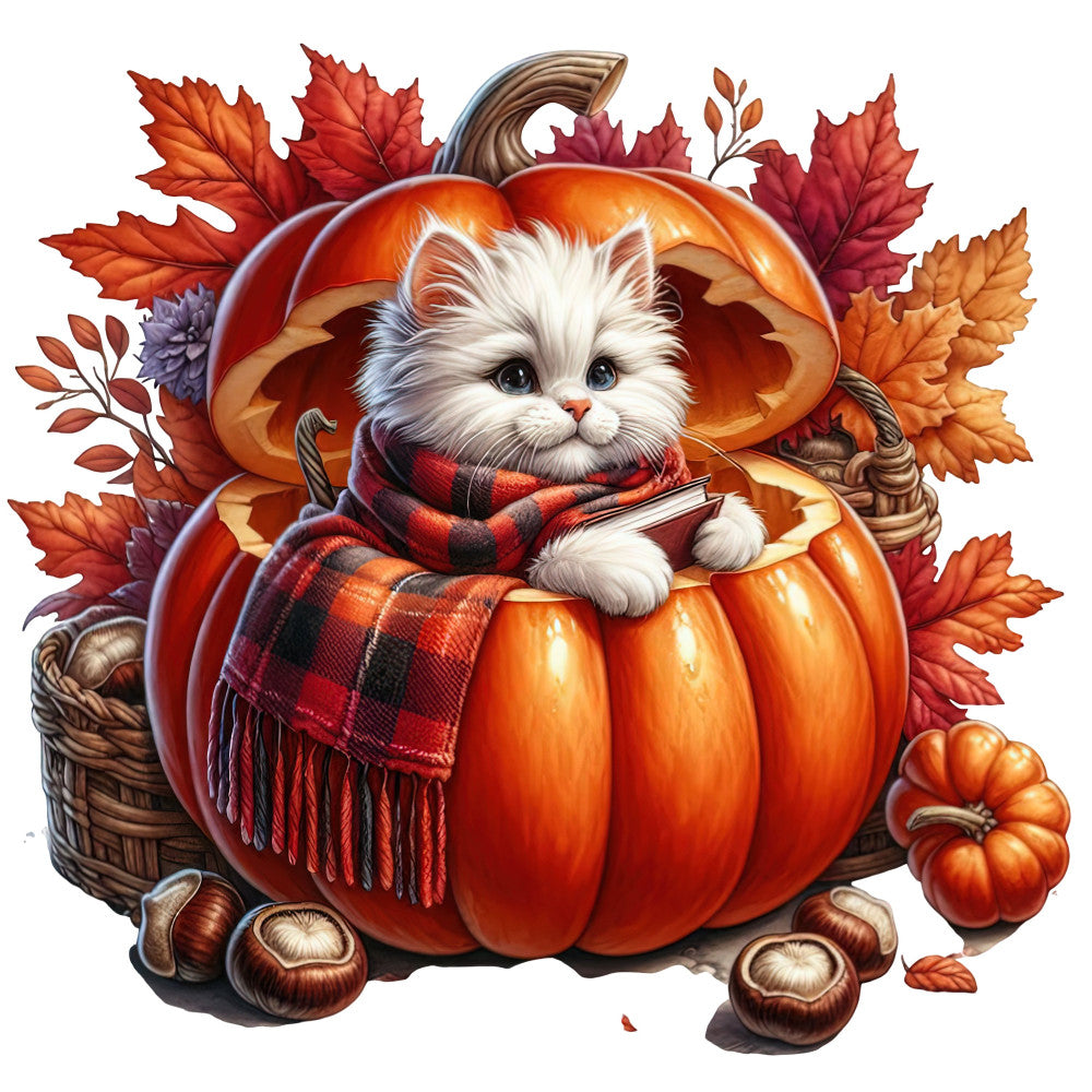 Autumn Cats Fabric Panel 107