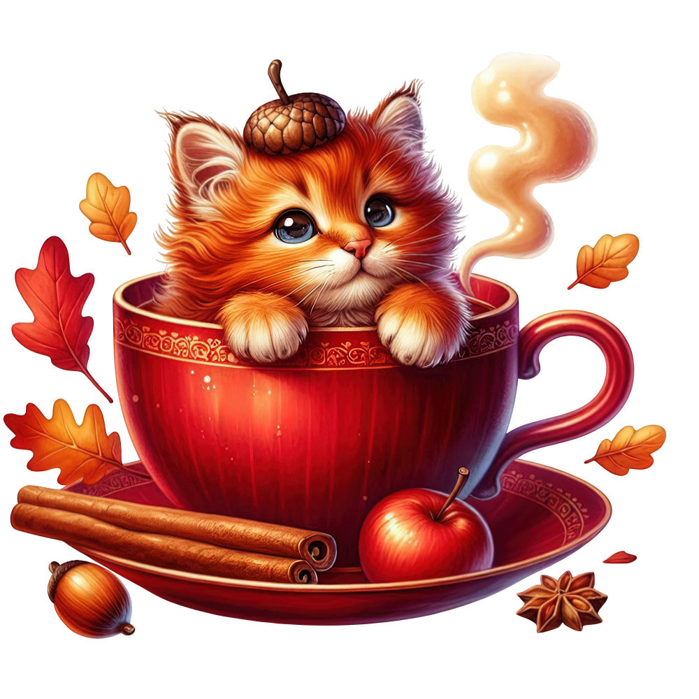 Autumn Cats Fabric Panel 83