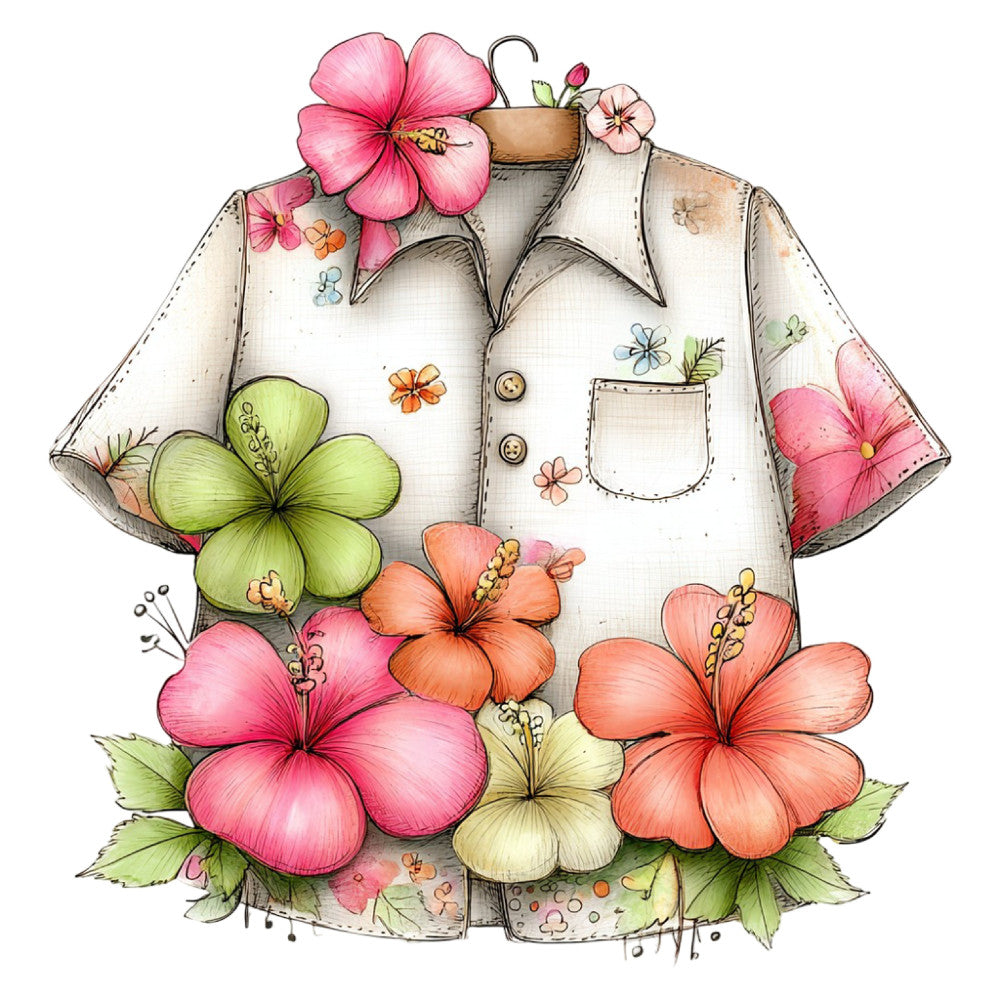 Whimsical Summer Beach Fabric Panel 20