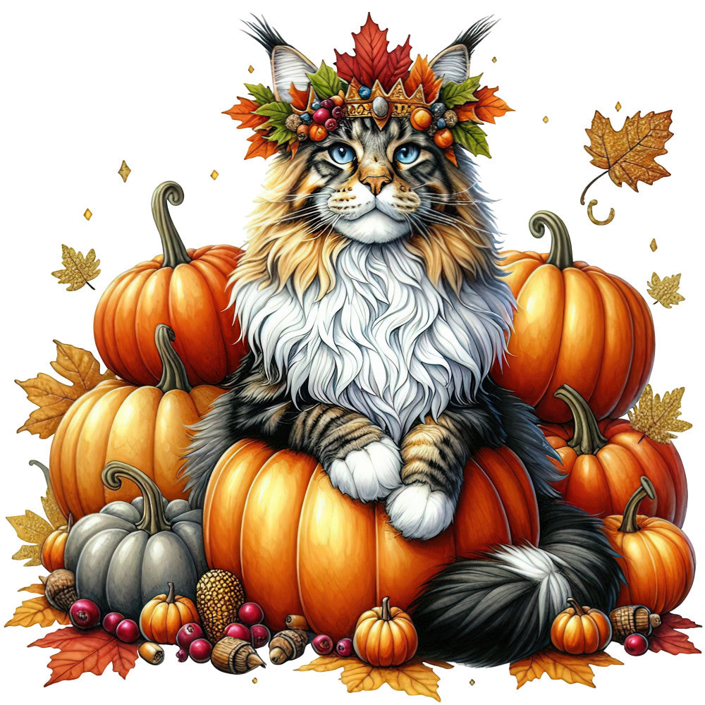 Autumn Cats Fabric Panel 19