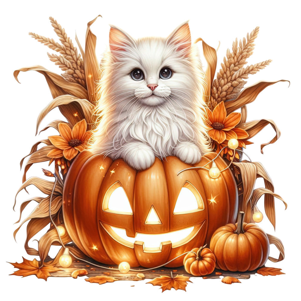 Autumn Cats Fabric Panel 72