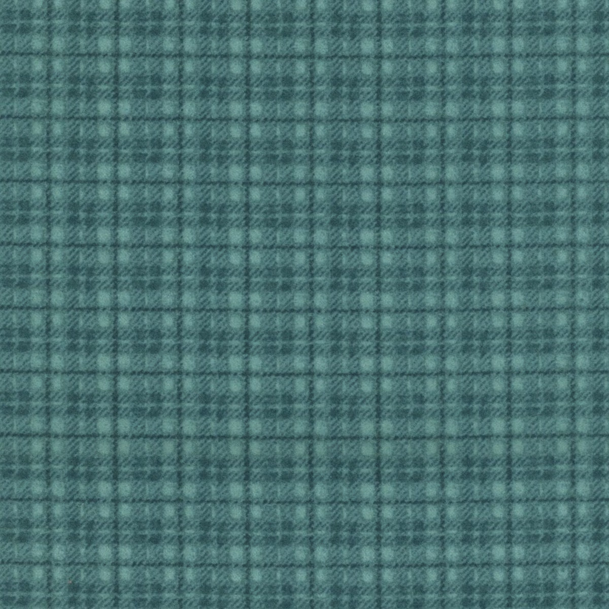 Woolies Flannel Plaid Teal quilting flannel by Maywood
