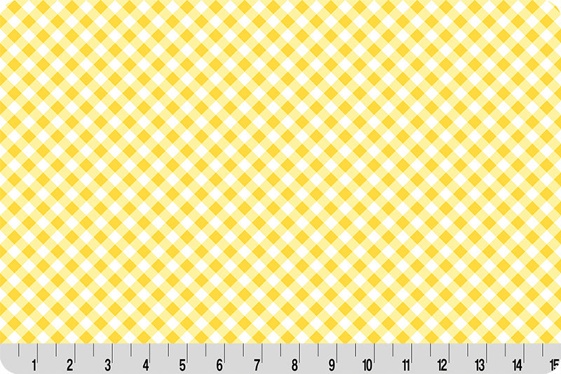 Barely Basics Gingham Quilting Cuddle Sunshine Fabric Per Yard
