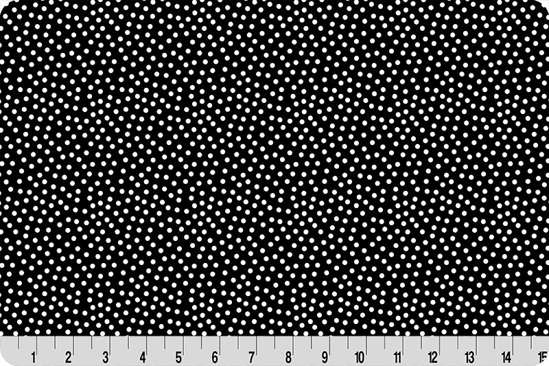 Barely Basics Lots a Dots Quilting Cuddle Black Fabric Per Yard