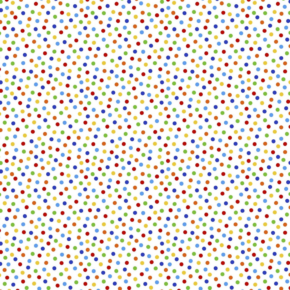 Barely Basics Lots a Dots Quilting Cuddle Rainbow Fabric Per Yard