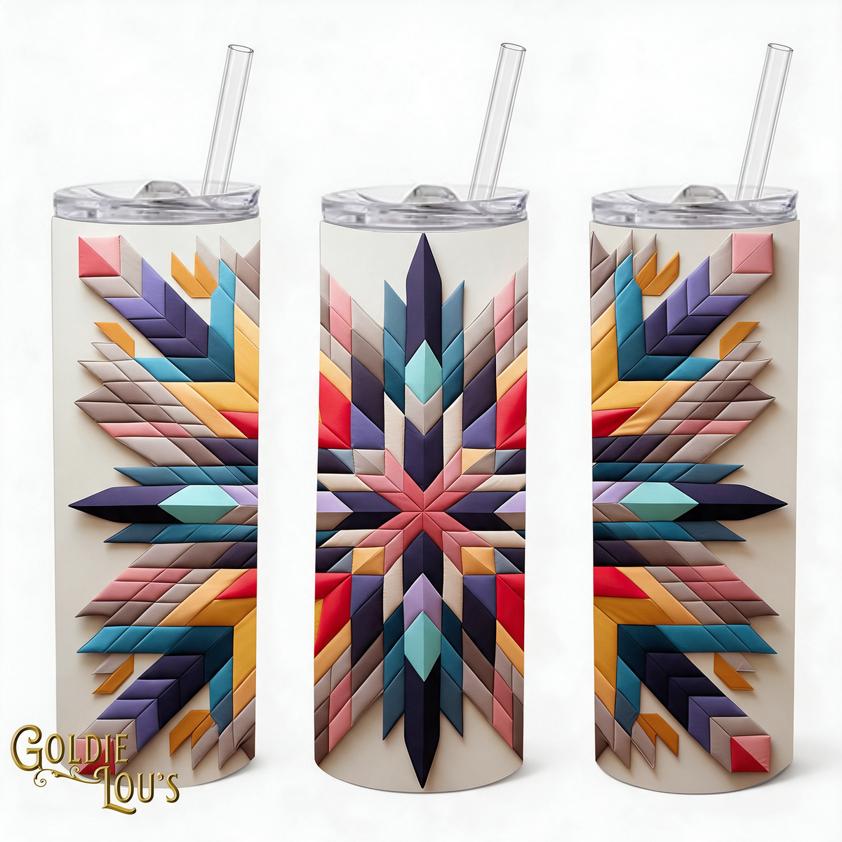 Diamond Quilt Skinny Tumbler