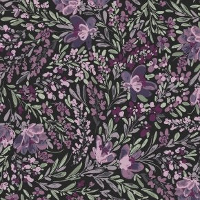 RJR Butterflies in the Garden quilting cotton fabric in Nightshade
