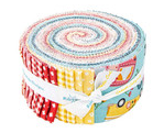 Riley Blake Gone Glamping Rolie Polie 2.5 inch strips, 40 pieces