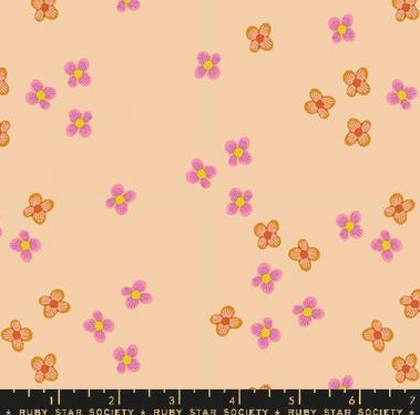 Ruby Star Favorite Flowers Cream floral quilting fabric by Moda