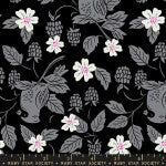 Ruby Star Backyard Cardinal Black quilting fabric by Moda