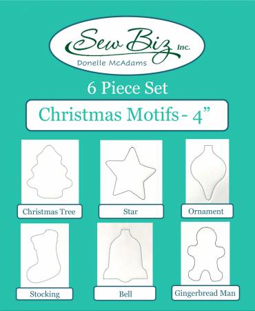 Sew Biz six piece Christmas motif quilting template set