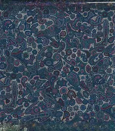 M&S Textiles Australia Seashell Dreaming aboriginal quilting cotton fabric in Blue