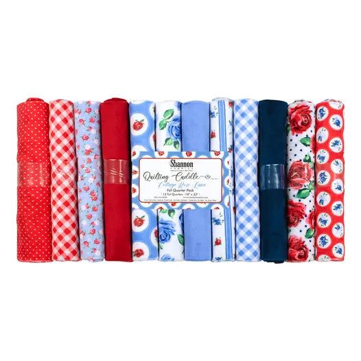 Quilting Cuddle Fat Quarter Pack Cottage Blue Bonnet