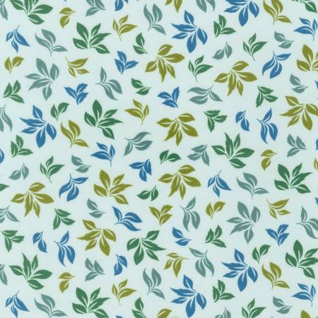 Robert Kaufman leaves garden cotton flannel