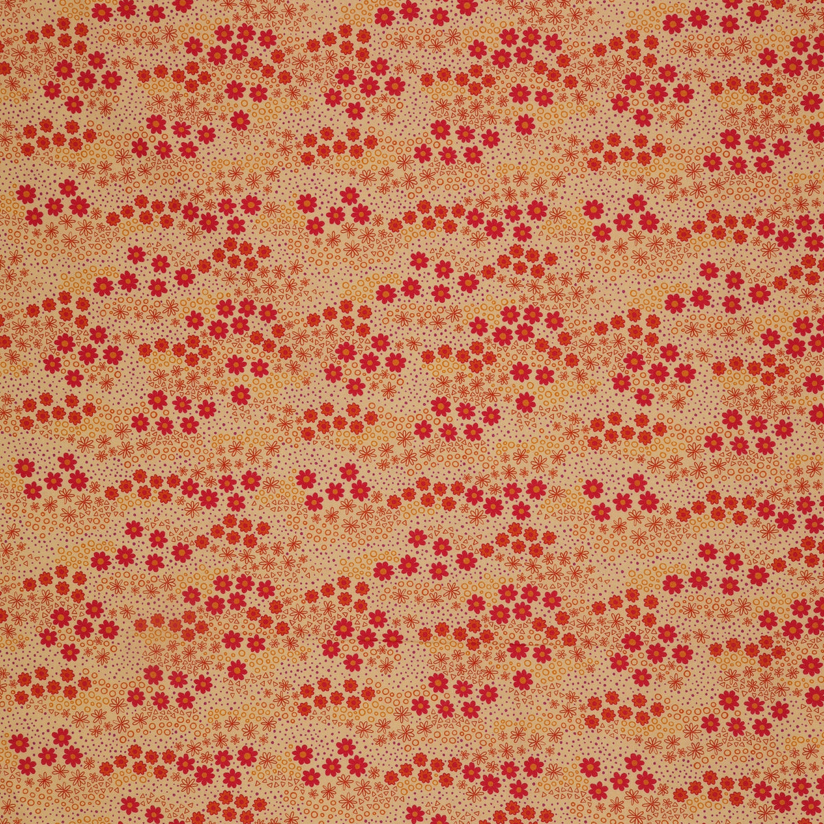 Sewing Season Flowing Flowers Cream 44"/45" Fabric Per Yard