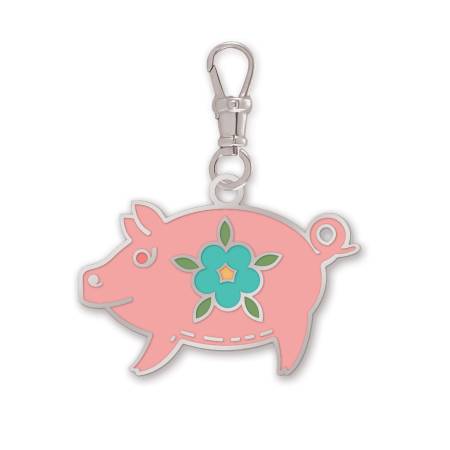 Lori Holt Mercantile piggy enamel happy charm