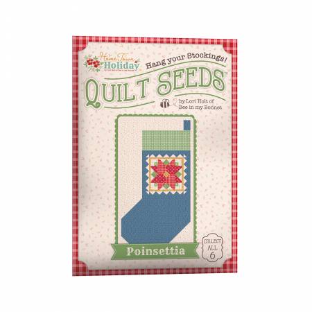 Lori Holt Home Town Holiday Quilt Seed 2 poinsettia pattern